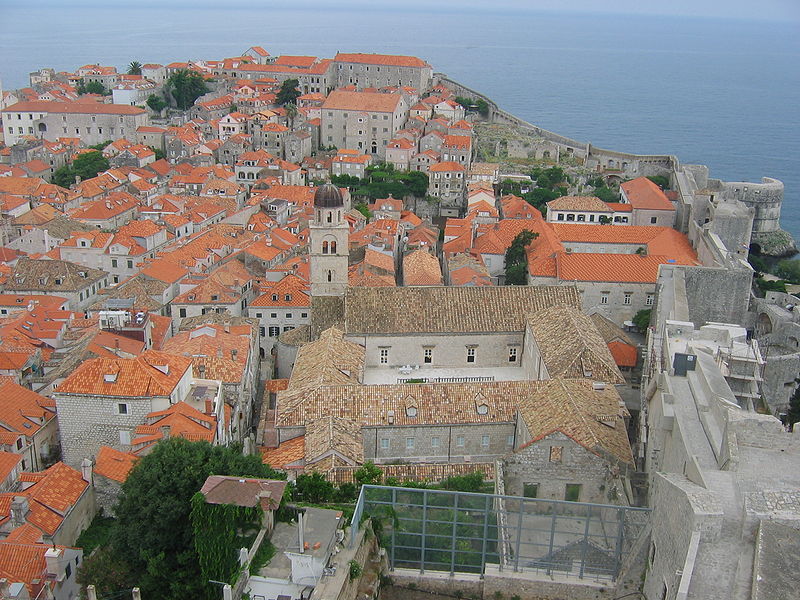 Staré Město v dubrovníku z pohledu z pevnosti Minčeta, Dalmácie, Chorvatsko
