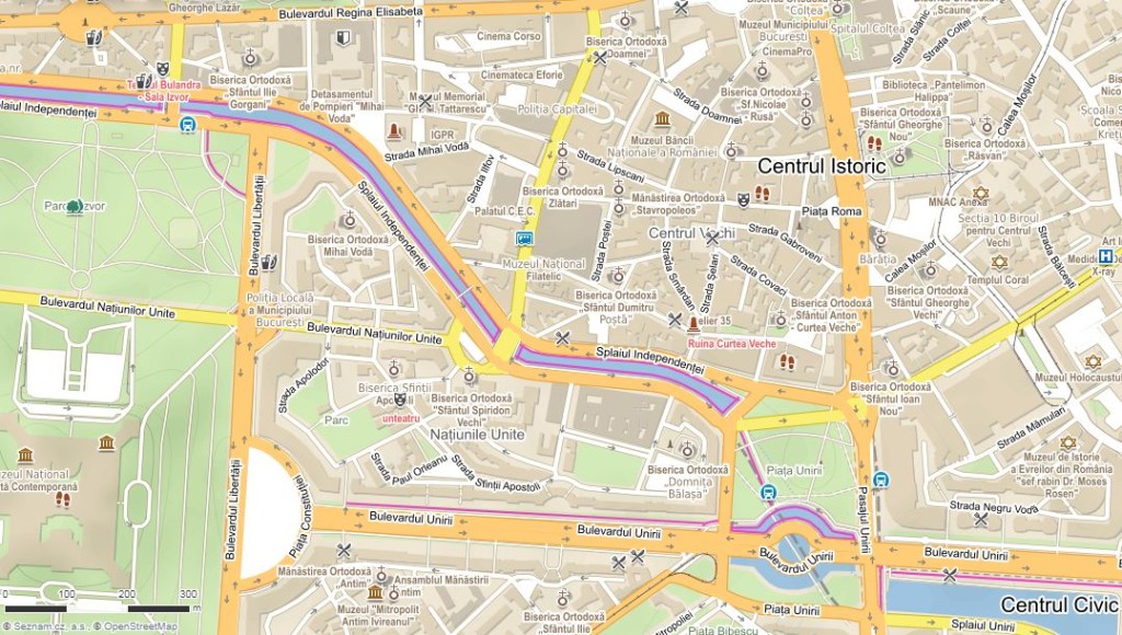 Mapa Bukurešti