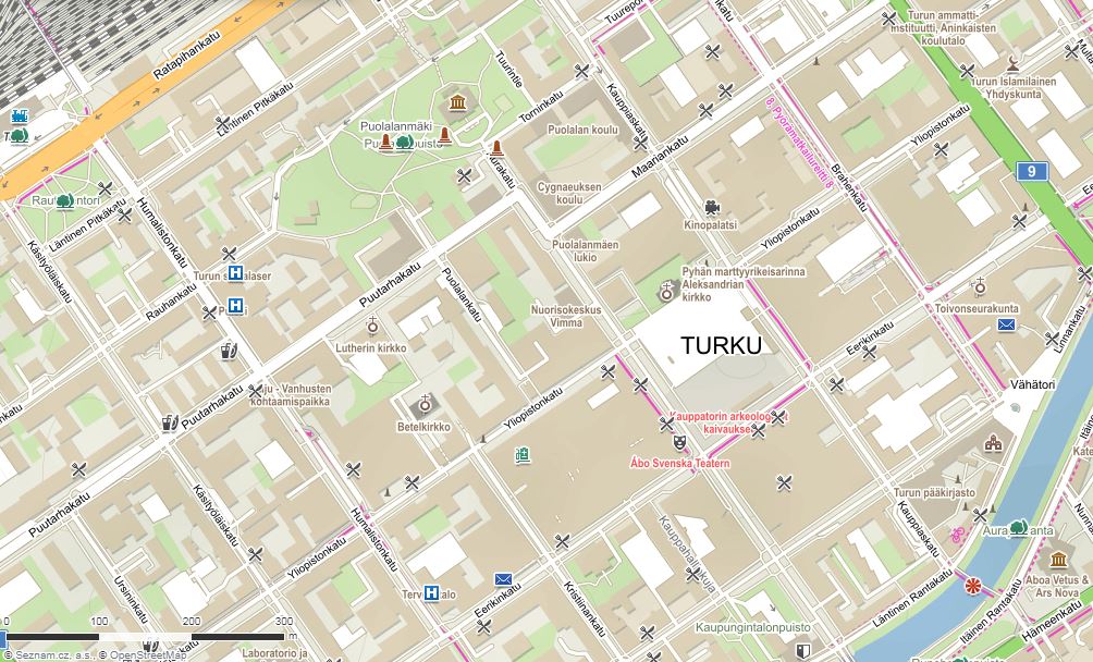 Mapa Turku, Finsko