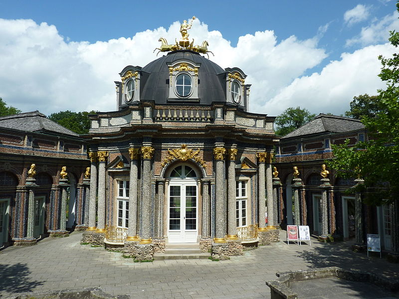 Sluneční chrám (Sonnentemple), Eremitage, Bayreuth, Bavorsko, Německo